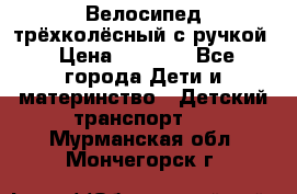 Велосипед трёхколёсный с ручкой › Цена ­ 1 500 - Все города Дети и материнство » Детский транспорт   . Мурманская обл.,Мончегорск г.